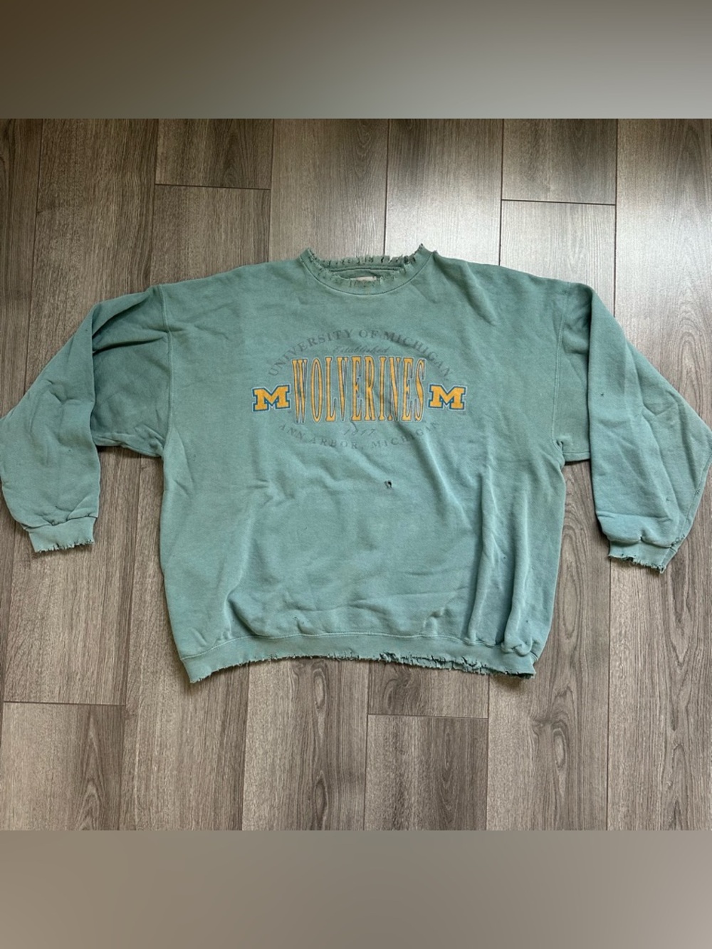 Vintage University of Michigan Distressed Sweatshirt